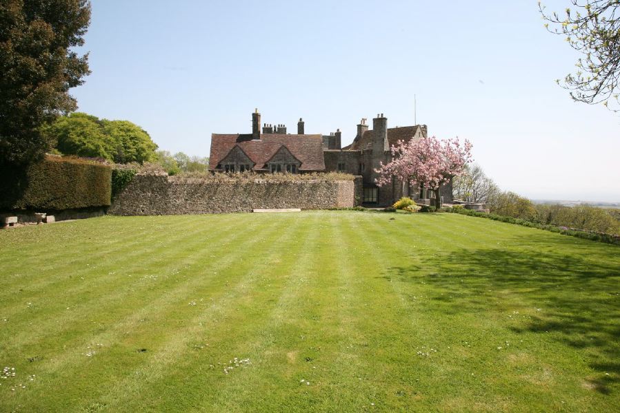 Stunning country house garden with views across the surrounding countryside