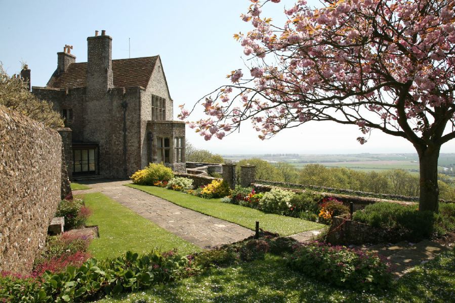 Stunning country house garden with views across the surrounding countryside