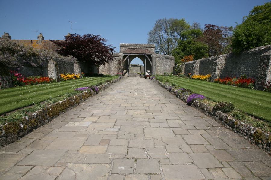 Stunning country house garden with views across the surrounding countryside