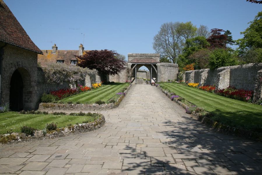 Stunning country house garden with views across the surrounding countryside