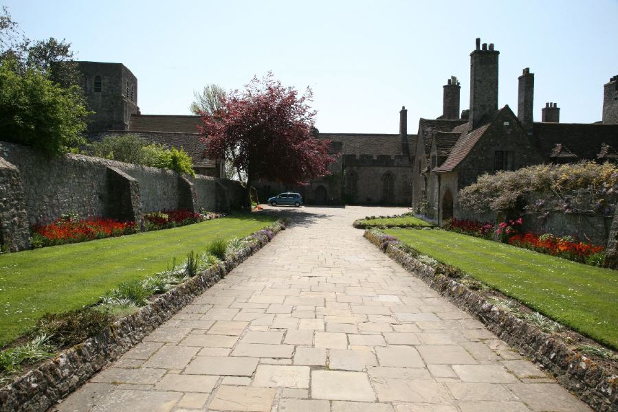 Stunning country house garden with views across the surrounding countryside