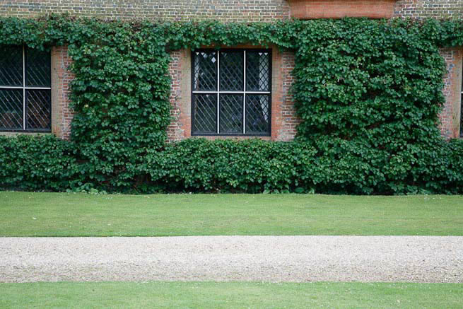 Driveways and entrance of a Tudor Manor house.