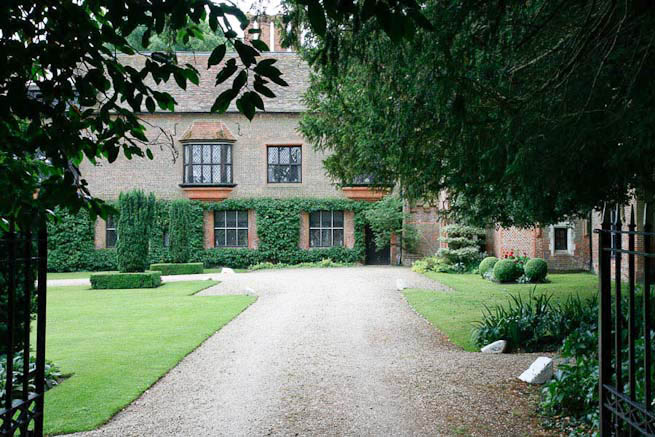 Driveways and entrance of a Tudor Manor house.