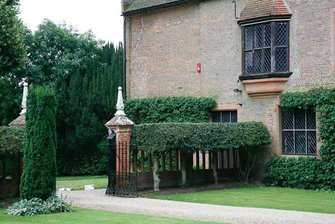 Driveways and entrance of a Tudor Manor house.