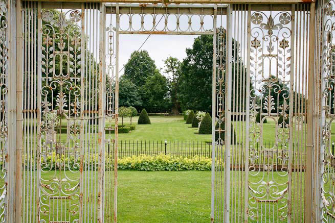 Gardens of a Tudor Manor house divided into compartments with different colour themes and structural forms.