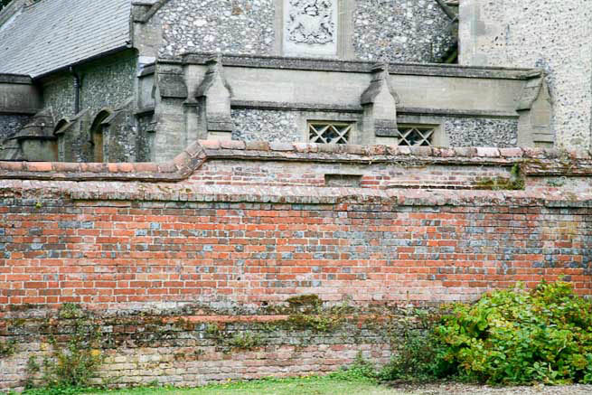 Gardens of a Tudor Manor house divided into compartments with different colour themes and structural forms.