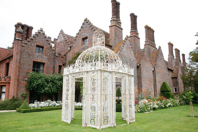 Gardens of a Tudor Manor house divided into compartments with different colour themes and structural forms.