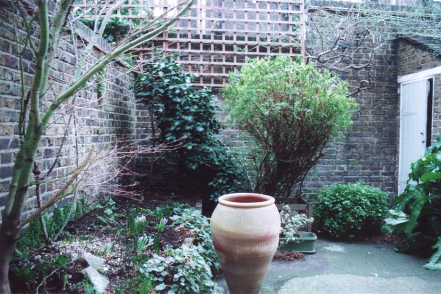 Small, but characterful courtyard garden of a small terraced house